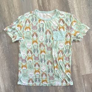 Little Sleepies Mint Bunny Short Sleeve Tee